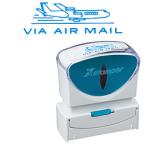シヤチハタ ビジネスキャップレスB型　藍　VIA AIR MAIL   X2-B-13433