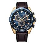 シチズン PROMASTER（プロマスター） エコ・ドライブ電波時計 ［ソーラー電波時計］ LANDシリーズ ダイレクトフライト  ブルー/ブラウン（カーフ革） CB5039-11L