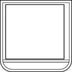 作業服 腕章・胸章 ＴＲＵＳＣＯ　ポケット胸章白・軟質ビニール・６０×６０ｍｍ　  (T368-12)