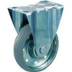 キャスター プレート式ゴム車 ＴＲＵＳＣＯ　ハイテンプレス製ゴム車　固定金具付　φ１３０　  (HTTK-130)