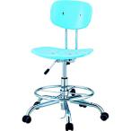 クリーンルーム関連用品 チェア ＴＲＵＳＣＯ　ＦＲＰクリーンルームチェア　リング付　ライトブルー　  (CC-FR1R-LB)
