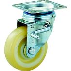 キャスター プレート式ウレタン車 ＴＲＵＳＣＯ　キャスター　ハイテンプレス製ウレタン車　自在Ｓ付金具付　φ１００　  (HTTUJB-100)