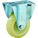 キャスター プレート式ウレタン車 ＴＲＵＳＣＯ　キャスター　ハイテンプレス製ウレタン車　固定金具付φ１００　  (HTTUK-100)