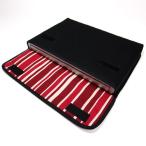 レッツノートSV ケース FILO ブラック・ボルドーストライプ ノートパソコンバッグ、ケース suono ハンドメイド