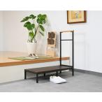 安心らくらく玄関台90cm 踏み台 手すり付き 踏台 丈夫 スティール ステップ台 昇降補助 介護 子供 玄関収納 おしゃれ 西海岸 モダン