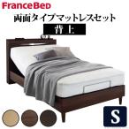 電動ベッド リクライニング シングル 電動リクライニングベッド 〔グラディス〕 シングルサイズ 1モーター 両面タイプマットレスセット フランスベッド