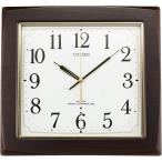 シチズン 電波 掛時計 木目 木枠 8MY455-006 連続秒針 カチカチ音 無し サイレントクロック 明暗センサー 電波受信