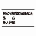 828-71 危険物標識 指定可燃物貯蔵取扱所 品名最大数量 ユニット ヨコ型 鉄板 300×600 UNIT