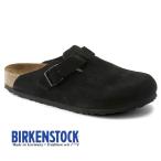 ビルケンシュトック BIRKENSTOCK ボストン BOSTON スエード ブラック ナロー 幅狭 1027067 レディース