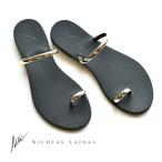 【セール/20%OFF】NICOLASLAINAS ニコラスライナス フラットサンダル ゴールド×ゴールド 13L-T レディース【SALE】【返品・交換不可】