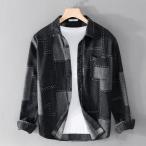 ダンガリーシャツ メンズ シャツ デニムシャツ カジュアルシャツ トップス チェック柄 長袖 春服 春物 父の日