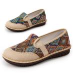  туфли без застежки этнический женская обувь плоская обувь . лен способ обувь легкий вентиляция боль . нет усталость трудно женский День матери 