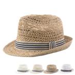 ショッピング麦わら帽子 麦わら帽子 メンズ ペーパーハット 中折れ帽 中折れハット パナマハット ストローハット 父の日