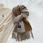  muffler палантин большой палантин плечо .. шаль объем двусторонний в клетку / тысяч птица .. женский 