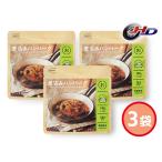 IZAMESHI 煮込みハンバーグ 豚肉 牛肉使用 190g入 3袋 レトルト 636340 ハコ無し 保存食 非常食 税率8％