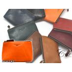 CALF カーフ 本革 レザーポーチ Sサイズ オレンジ orange 日本製 カード入れ 皮革 小物入れ 皮革 Leather 橙 送料無料