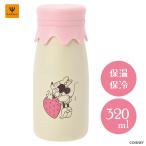ショッピングミニー 牛乳瓶風ステンレスボトル 320ml ミニーマウス ヤクセル 82675 / 水筒 保温 保冷 マグ 直飲み おしゃれ かわいい ディズニー Disney  ミニーちゃん ギフト