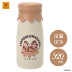 牛乳瓶風ステンレスボトル 320ml チップ&デール ヤクセル 82679 / 水筒 保温 保冷 マグ 直飲み おしゃれ かわいい ディズニー Disney チップとデール ギフト