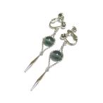 フローライトのロングイヤリング