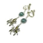 フローライトと蜘蛛のイヤリング