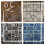 ショッピング和風 タイル 日本製 美濃焼 モザイクタイル シート DIY 水回り 内装 外装 レトロ モダン 和風 西欧風 おしゃれ 49mm 四角 正方形 ラスティカデザイン 50