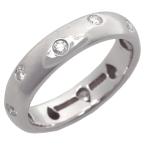 新品仕上げ TIFFANY ティファニー Pt950 ドッツ リング 10P ダイヤモンド 実寸サイズ 約8.5号 プラチナ 指輪 ジュエリー アクセサリー