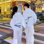 春秋 パーカー ペア カップル パーカー メンズ レディース スウェット ペアルック カップル パーカー 白 黒 長袖 韓国 ファッション トレーナー スウェット 恋人