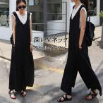 サロペット オールインワン レディース オーバーオール 春コーデ 無地 可愛い OL ワイドパンツ 夏服 20代30代40代 オフィス 50代 パンツ 通勤 ガウチョパンツ