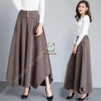ガウチョ パンツ 春 レディース ワイドパンツ ガウチョパンツ フレアパンツ ロング キュロット カジュアル ハイウエスト 美脚 体型カバー 柔らかいパンツ