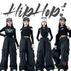黒系 キッズ ダンス衣装 女の子 トップス 長袖 セット