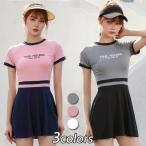 水着レディース体型カバー半袖スカー...