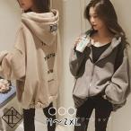 パーカー レディース トップス トレーナー スウェット スエット プルオーバー フード フーディー 大きいサイズ バックプリント ロゴ フード付き 長袖 ミディアム