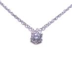 Pt850/900　プラチナ　ネックレス ダイヤモンド 0.09ct 【中古】【程度A】【ノーブランド】