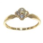 750　K18　YG　イエローゴールド 指輪 ダイヤ合計0.17ct　ノーブランド　リング 【中古】【程度A】【美品】