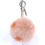 ショッピングフェンディ フェンディ FENDI　ポンポンチャーム バッグチャーム　キーホルダー ピンク×オレンジ 【中古】【程度A】【美品】