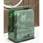 メイクボックス クリア コスメ収納 メイク用品 小物ほし ミニメイクボックス 収納ケース かわいい プラスチック 化粧筆小物入れ 蓋付き 卓上 ペンスタンド