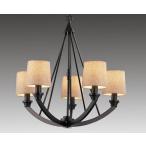 遠藤照明シャンデリア黒5灯ランプ別...