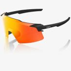 【日本正規販売店】１００% ワンハンドレッド スポーツサングラス AEROCRAFT Soft Tact Black HiPER Red Multilayer Mirror Lens ６００３２−０００１０