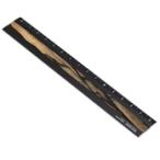 THIS INDUSTRIAL Hybrid Ruler FineWood LDTI-HRW-0101 ペールムーンエボニー 白紙に墨を垂らしたような杢目が特徴的な希少材 メール便送料無料
