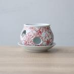 茶香炉 陶器 シンプル 有田焼 花柄 