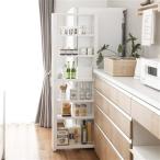 田窪工業所 キッチン収納 トールワゴンハイタイプ 幅10cm ホワイト 10.7×57.7×165.2cm NWH-100