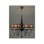 ショッピングシャンデリア 大塚家具 シャンデリア「 IDE-BLANCHE／6BK」 約6〜8畳用 イタリア製　※ランプ別売