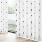 【在庫限り】[100×176]レースカーテン YDDボイルバレル グレー 2枚入 洗濯OK