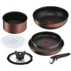 ショッピングIH ティファール(T-FAL) インジニオ・ネオ IHモカ セット7 ブラウン L78791 【IH対応】