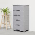 天馬 Fits フィッツチェスト 5505 幅55cm 5段 ロック付き スムーズな引出し 収納 タンス 完成品 グレー