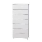 【期間限定大特価】天馬 Fits フィッツチェスト フルフラット 6507 幅65cm 7段 ロック付き スムーズな引出し 収納 タンス ホワイト