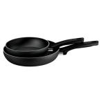 ティファール(T-FAL) IHチタン・エクセレンス ブラックスパークル フライパン2pcsセット 20cm 26cm 黒 G854S2
