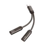 LUCILLA ADCC001BK 2.Type-C конверсионный адаптор в высоком разрешени соответствует PD65W зарядка высокая эффективность DAC установка черный 