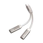 LUCILLA ADCC001SL 2.Type-C конверсионный адаптор в высоком разрешени соответствует PD65W зарядка высокая эффективность DAC установка серебряный 