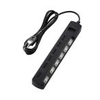  Elecom T-K5A-2625BK. защита ответвление 2.5m. волна всасывание 12500V индивидуальный переключатель имеется 6 выход изоляция колпак имеется черный 